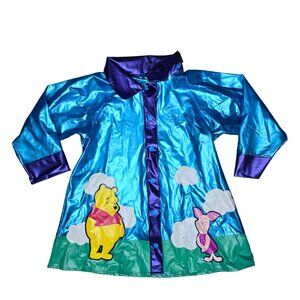 Disney Winnie The Pooh Kids Raincoat With Piglet & Eeyore Design Blue & Green 6